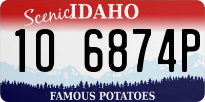ID license plate 1O6874P
