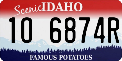ID license plate 1O6874R