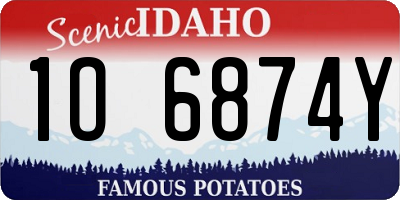 ID license plate 1O6874Y