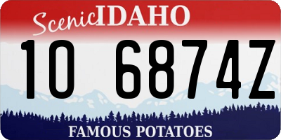 ID license plate 1O6874Z