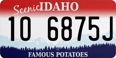 ID license plate 1O6875J