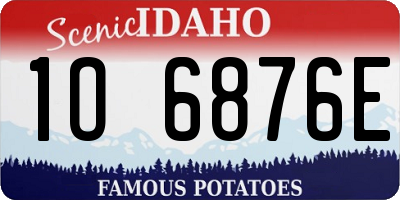 ID license plate 1O6876E