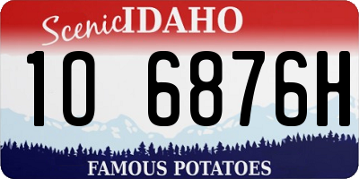 ID license plate 1O6876H