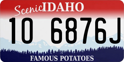 ID license plate 1O6876J
