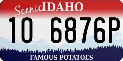 ID license plate 1O6876P