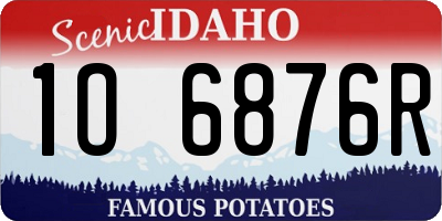 ID license plate 1O6876R