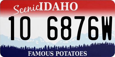 ID license plate 1O6876W