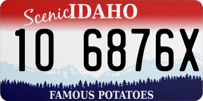 ID license plate 1O6876X