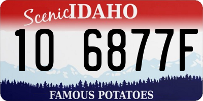 ID license plate 1O6877F