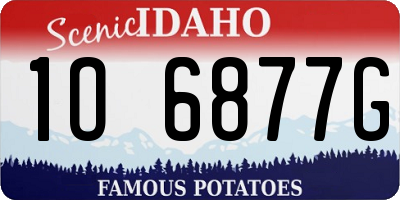 ID license plate 1O6877G