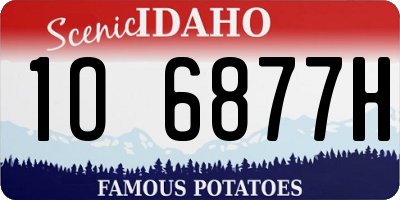 ID license plate 1O6877H