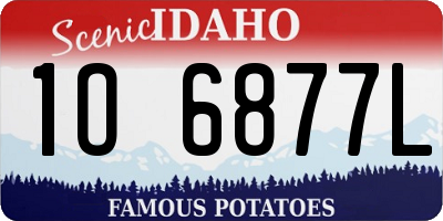 ID license plate 1O6877L