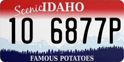 ID license plate 1O6877P