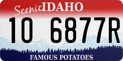 ID license plate 1O6877R