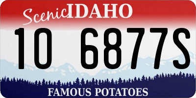 ID license plate 1O6877S