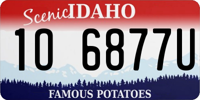 ID license plate 1O6877U