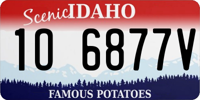 ID license plate 1O6877V
