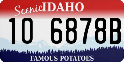 ID license plate 1O6878B