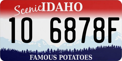 ID license plate 1O6878F
