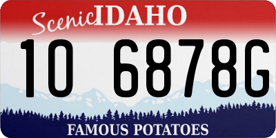 ID license plate 1O6878G