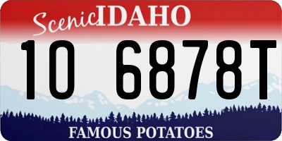 ID license plate 1O6878T