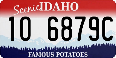 ID license plate 1O6879C