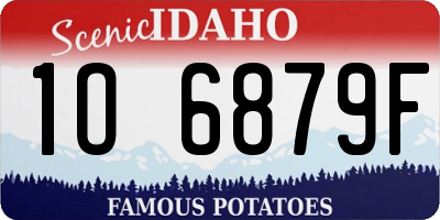 ID license plate 1O6879F