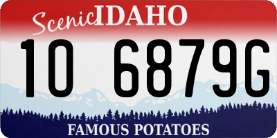 ID license plate 1O6879G