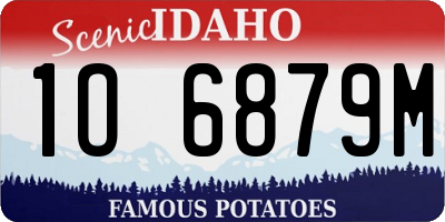ID license plate 1O6879M