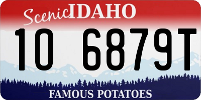 ID license plate 1O6879T