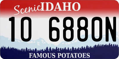 ID license plate 1O6880N