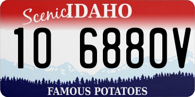 ID license plate 1O6880V