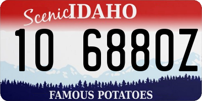 ID license plate 1O6880Z