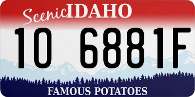 ID license plate 1O6881F
