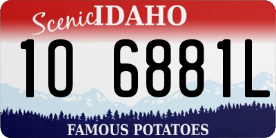 ID license plate 1O6881L