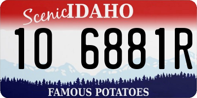 ID license plate 1O6881R
