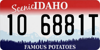 ID license plate 1O6881T