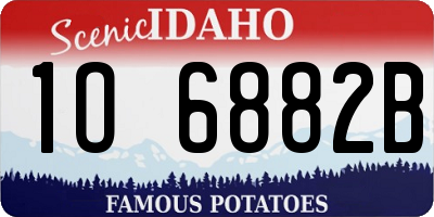 ID license plate 1O6882B