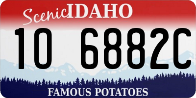 ID license plate 1O6882C