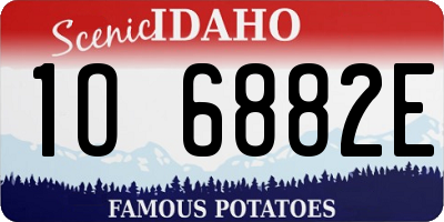ID license plate 1O6882E