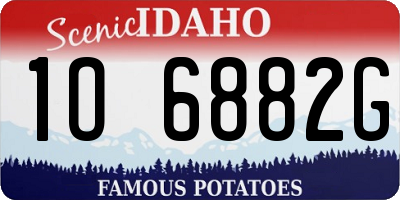 ID license plate 1O6882G