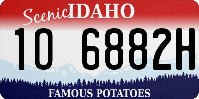 ID license plate 1O6882H