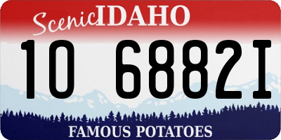 ID license plate 1O6882I