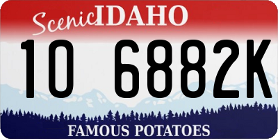 ID license plate 1O6882K