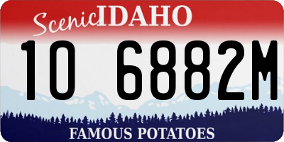 ID license plate 1O6882M