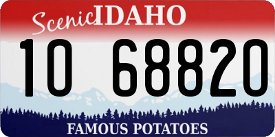 ID license plate 1O6882O