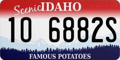 ID license plate 1O6882S
