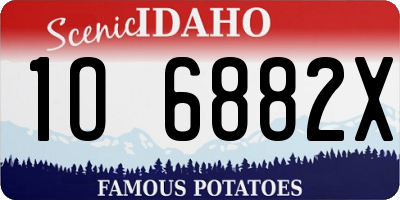ID license plate 1O6882X