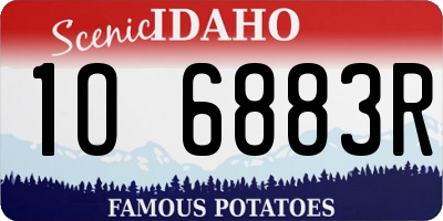 ID license plate 1O6883R