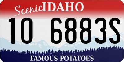 ID license plate 1O6883S